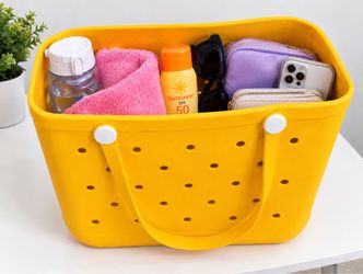 Yellow  Beach Bag  waterproof with Holes