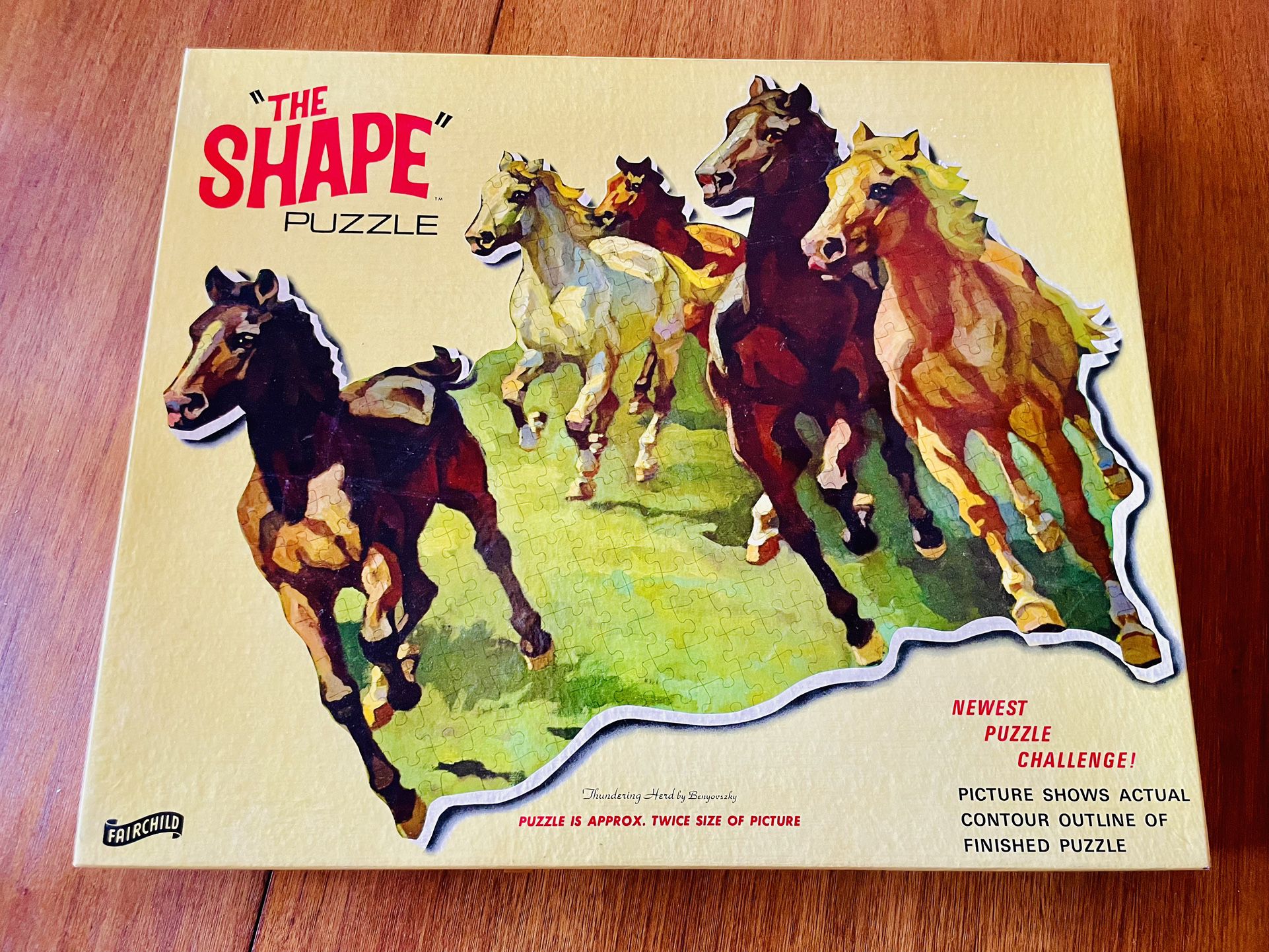 60s Vintage Thundering Herd Horse  THE SHAPE Puzzle Rare Complete