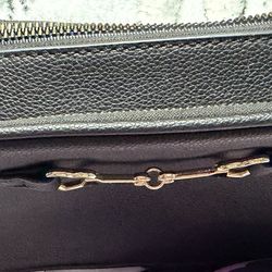 Black Leather Heart Purse 