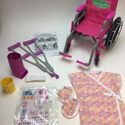 Beverly Hills Wheelchair & Accessories For Dolls Up To 18” Tall Like American or Or generation Doll Brands