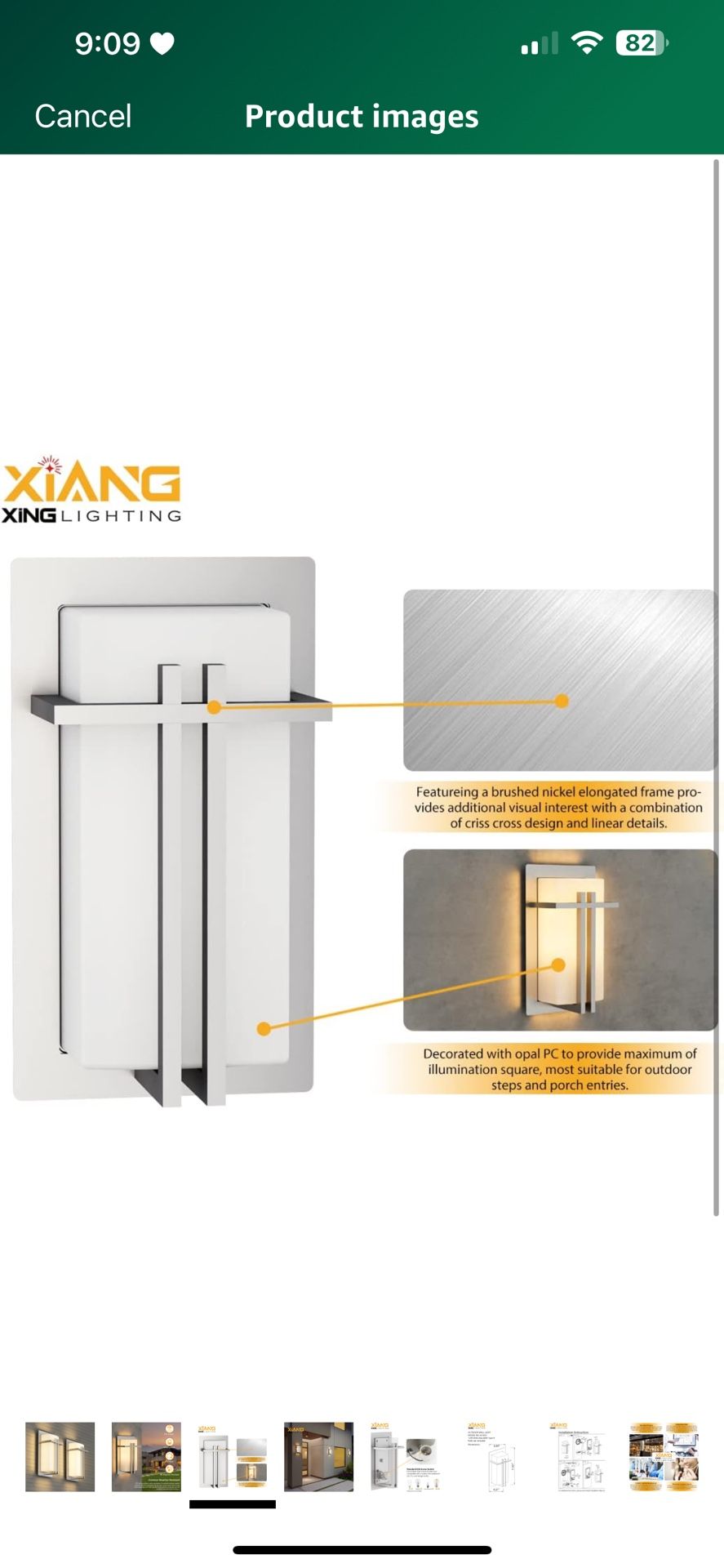 Outdoor Wall Ligh,t #4216SS, ETL Listed Exterior W Sconce, Waterproof & All Weather