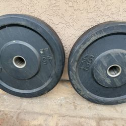 2-45 Lbs Bumper Plate Weights 