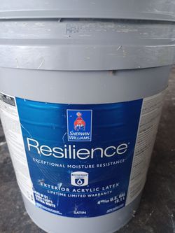 5 gallons exterior satin light beige paint