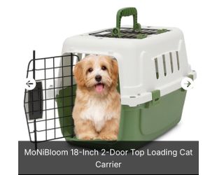 New! 🐾  2-Door Hard Pet Carrier for Cats & Small Dogs – Top & Front Loading