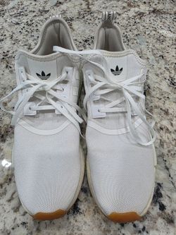 Adidas NMD White Sneakers with Gum Sole