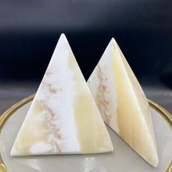 Pair Of Egyptian Onyx Agate Bookends