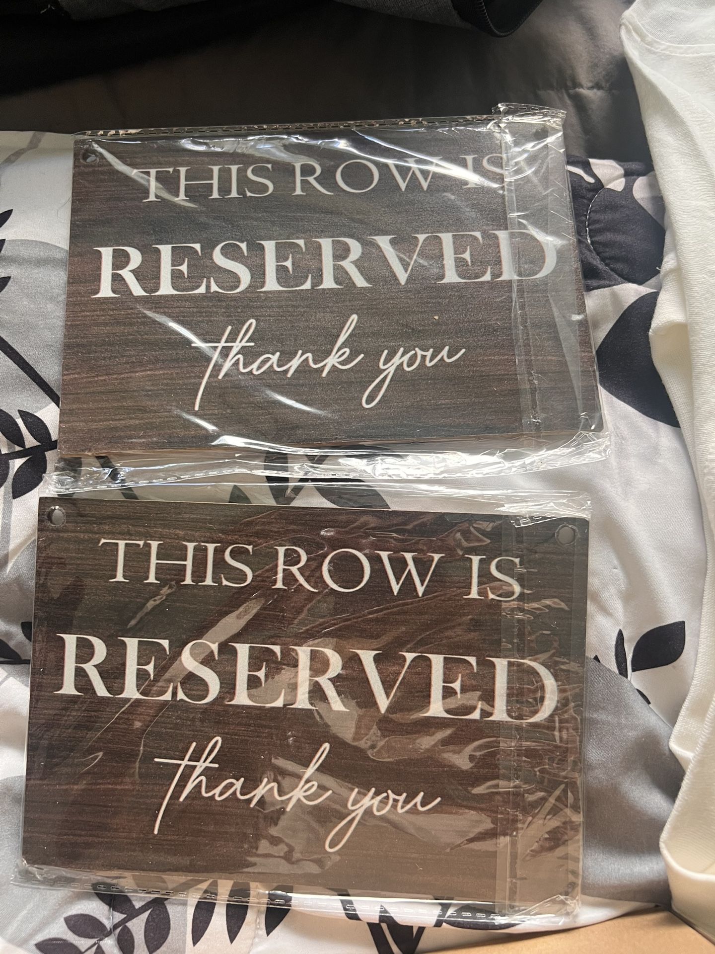 Wedding Reserved Signs