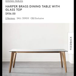 CB2 Harper dining table