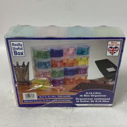 Really Useful Boxes 16 Plastic Storage Containers with Lids Multicolor Crafts