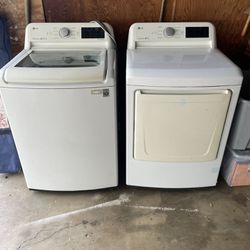 Washer And Dryer LG White