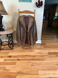 Brown Fur Coat with Satin Lining