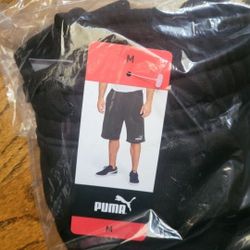 Brand New Men's Puma Black Shorts- Medium