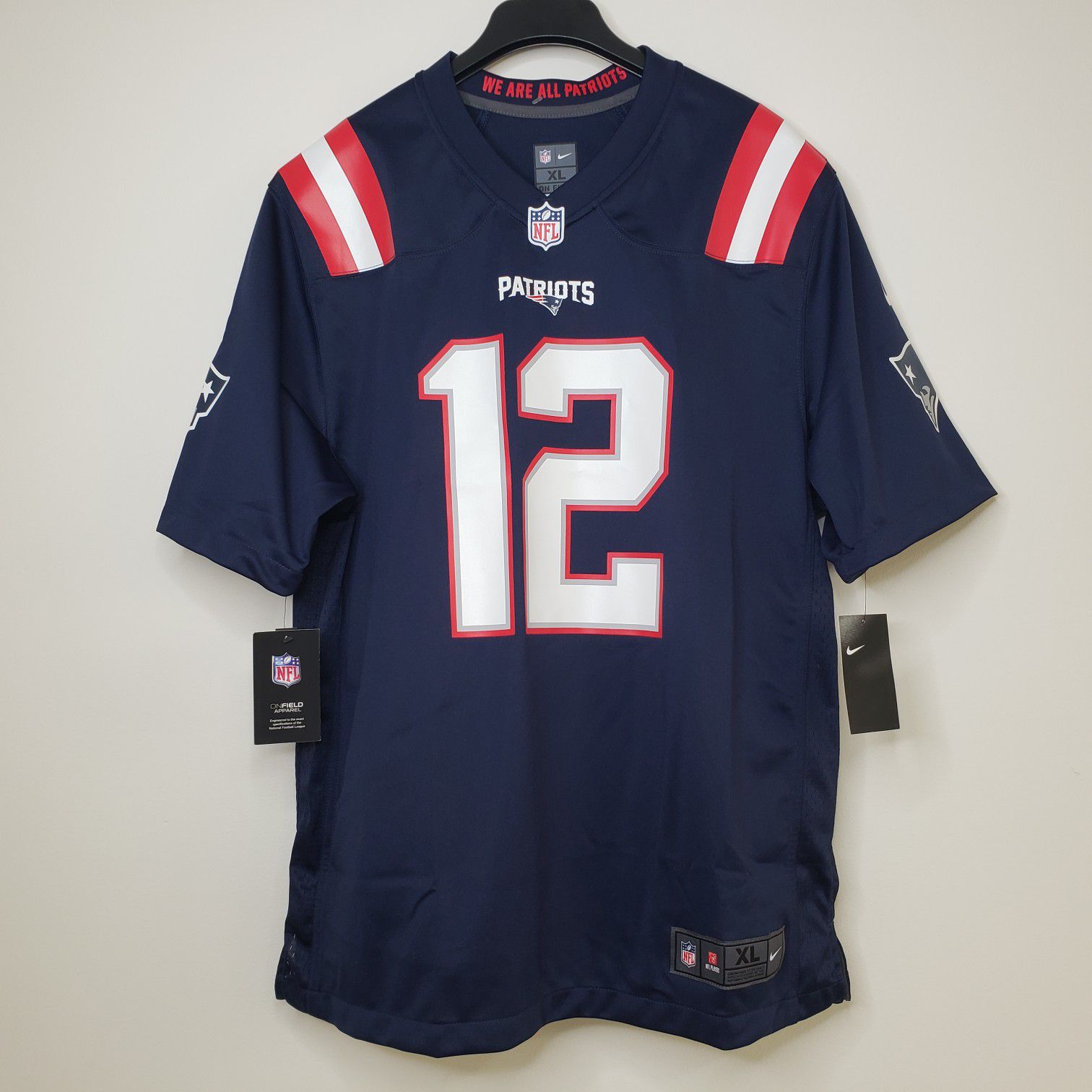 NFL Nike On Field New England Patriots Jersey Tom Brady #12 Men's Size XL
