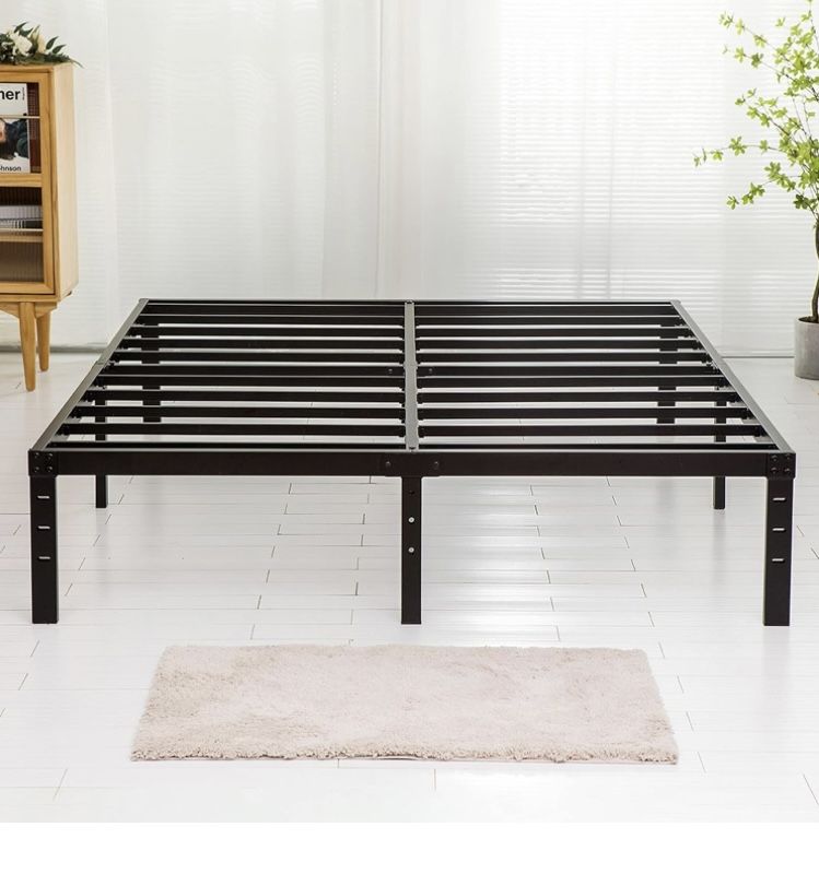 Queen Bed Frame, queen pillow, top mattress