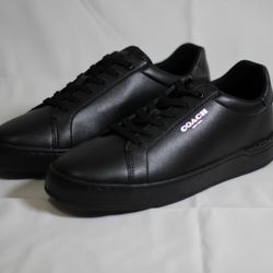 Coach CLP All Leather Low Top Sneakers – Men’s 10D Black (New, Never Worn, w/ Box)