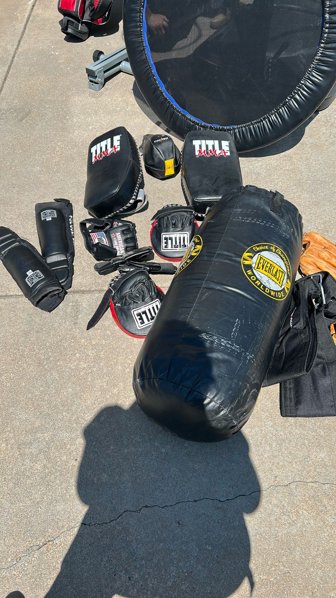 Punching Bag, Pads And Speed Bag