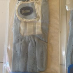 Penn Blue Suede LeatherLadies RacquetBall Gloves.
