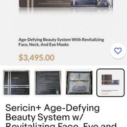 Sericin+ Age-Defying Beauty System w/ Revitalizing Face, Eye and Neck Masks NEW

