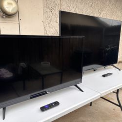 Like New Samsung 50” Smart TV + Roku 32” TV Bundle w/ Remotes – $250 OBO