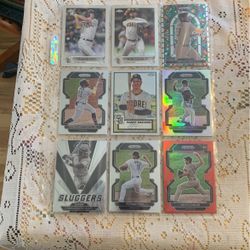San Diego Padres Baseball Cards Lot Of 9 MLB 