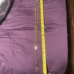14kt Solid Gold Rosary 