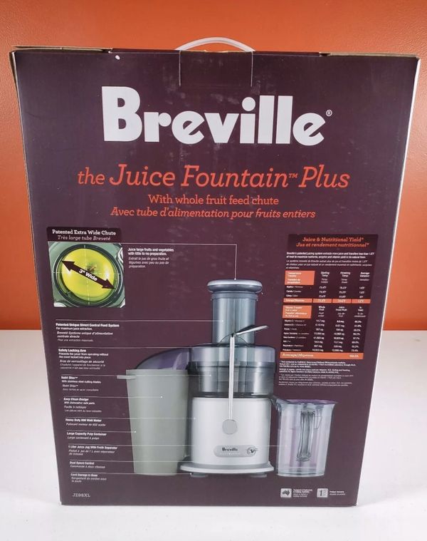 Brand new in box Breville JE98XL Juice Fountain Plus 850Watt Juice Extractor for Sale in Los