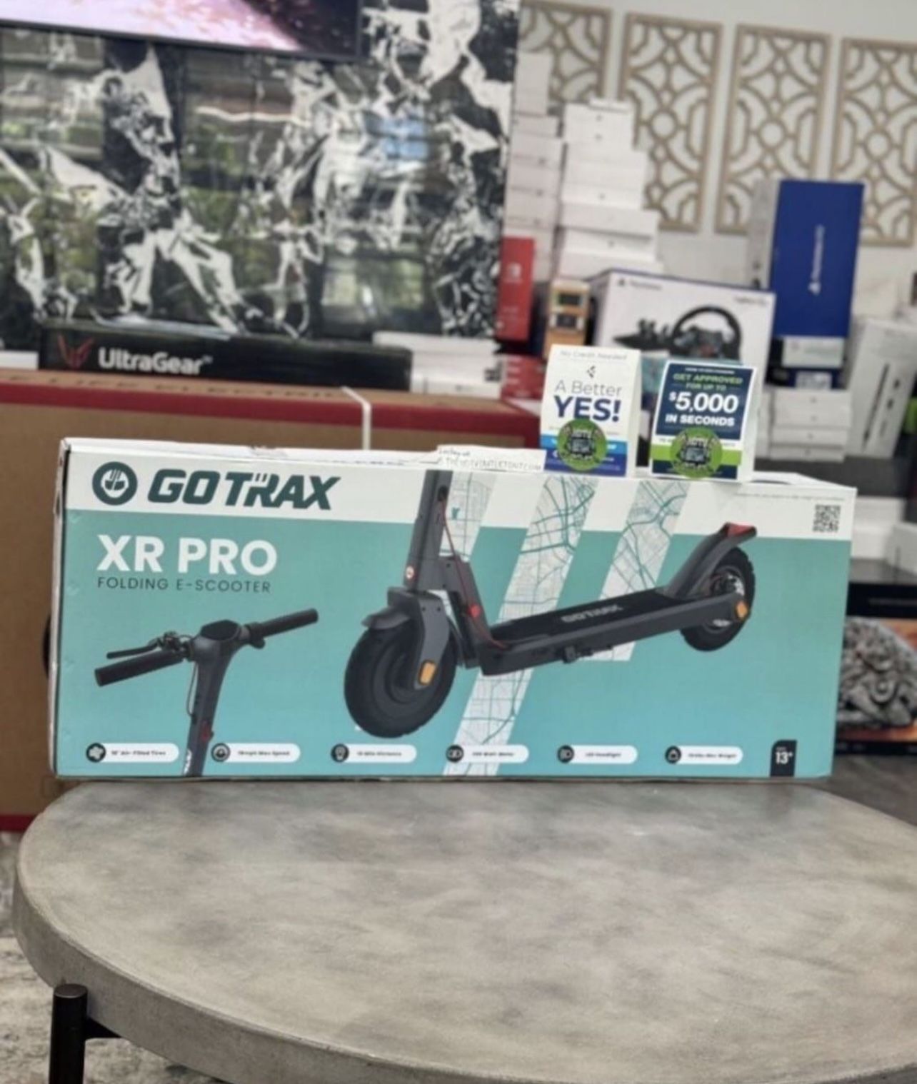 Go Trax XR Pro Electric Scooter  w/ 18mi Max Operating Rage & 18mph Max Speed