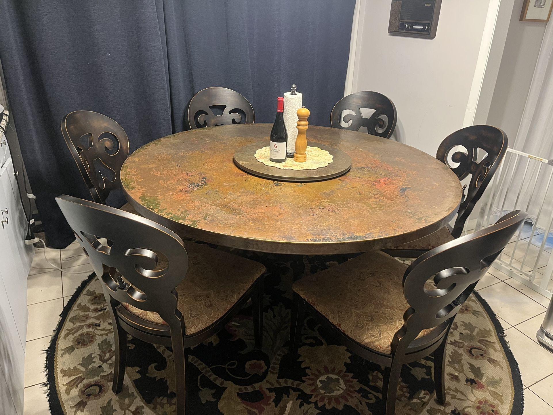 Arhaus Cobrizo Hammered Copper Table - Oversized
