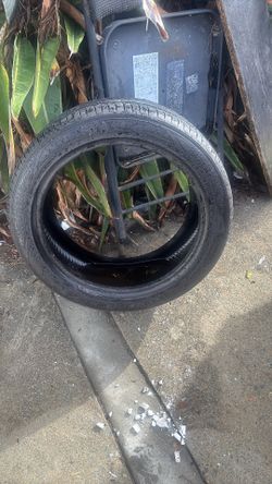 A tire 25 x 45 x 17