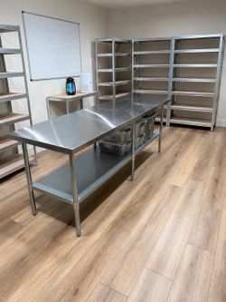 8’ Commercial Stainless Steel Prep Table – Heavy Duty – Excellent Condition