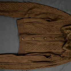 Cropped brown sweater