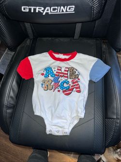 Baby Boy Girl 4th Of July Outfit Letter Embroidery Short Sleeve