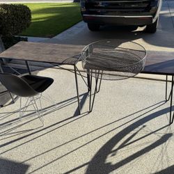 Kids Desk, Chair And Wall Shelf