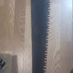 Antique 1911 Waranted Superior Crosscut 1-2 Man Saw