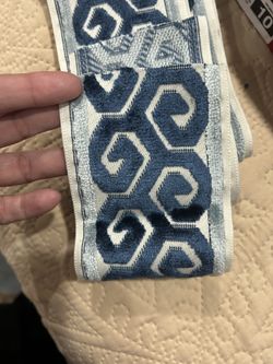 6 Yards 4” Blue Chenille Decorative Trim Tape