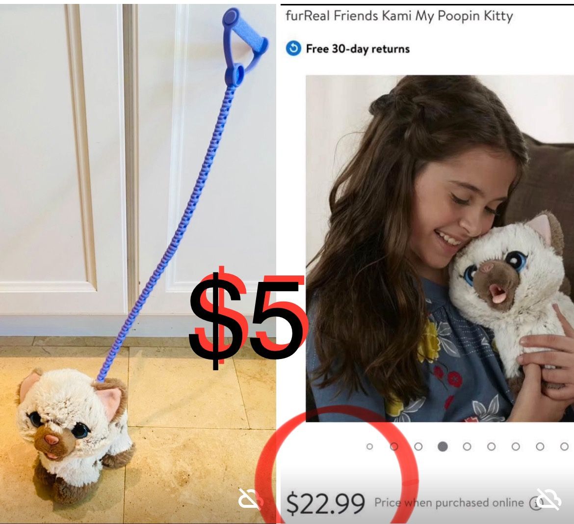 $5 FurReal Friends Kami the Poopin Kitty, Meows! batteries included. Toy Cat