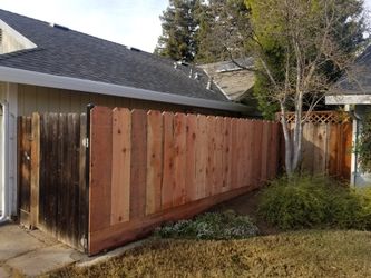 Custom steel Frame Fence With Wood