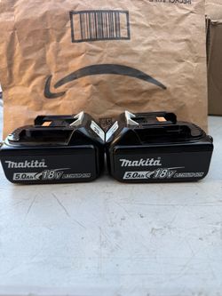 Makita 18V 5.0Ah Lithium-Ion Batteries – Pair