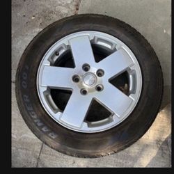 1 — 255/55r18 5x5 5x127 Jeep Grand Cherokee Wrangler Wheel Rim Good 80% Treads Tire!!!