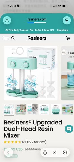 Resiners® Upgraded Dual-Head Resin Mixer