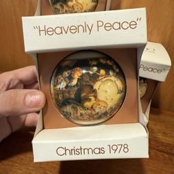 Lot (4) Schmid CHRISTMAS ORNAMENT 1978 Heavenly Peace Juan Ferrandiz 1st Edt.
