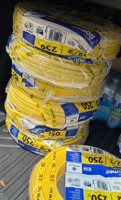 Electrical wire romex 12/2 rolls of 250ft