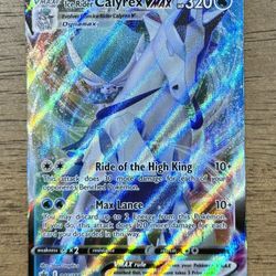 2021 Pokemon Ice Rider CALYREX VMAX #046/198 TCG Full Art Rare Holo