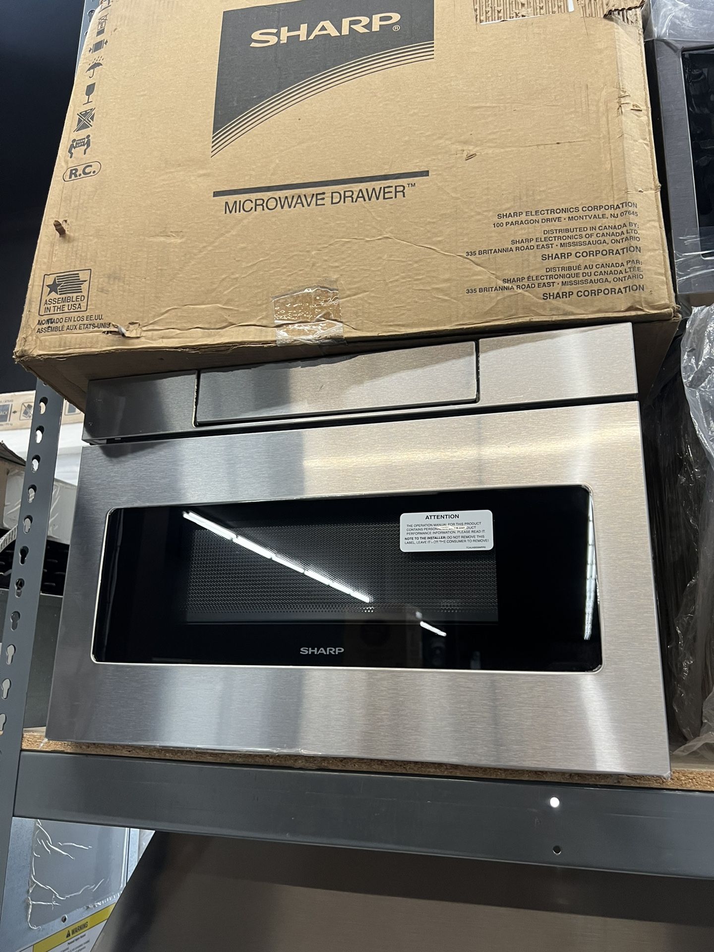 Sharp 24” Stainless Steel Microwave Drawer New 