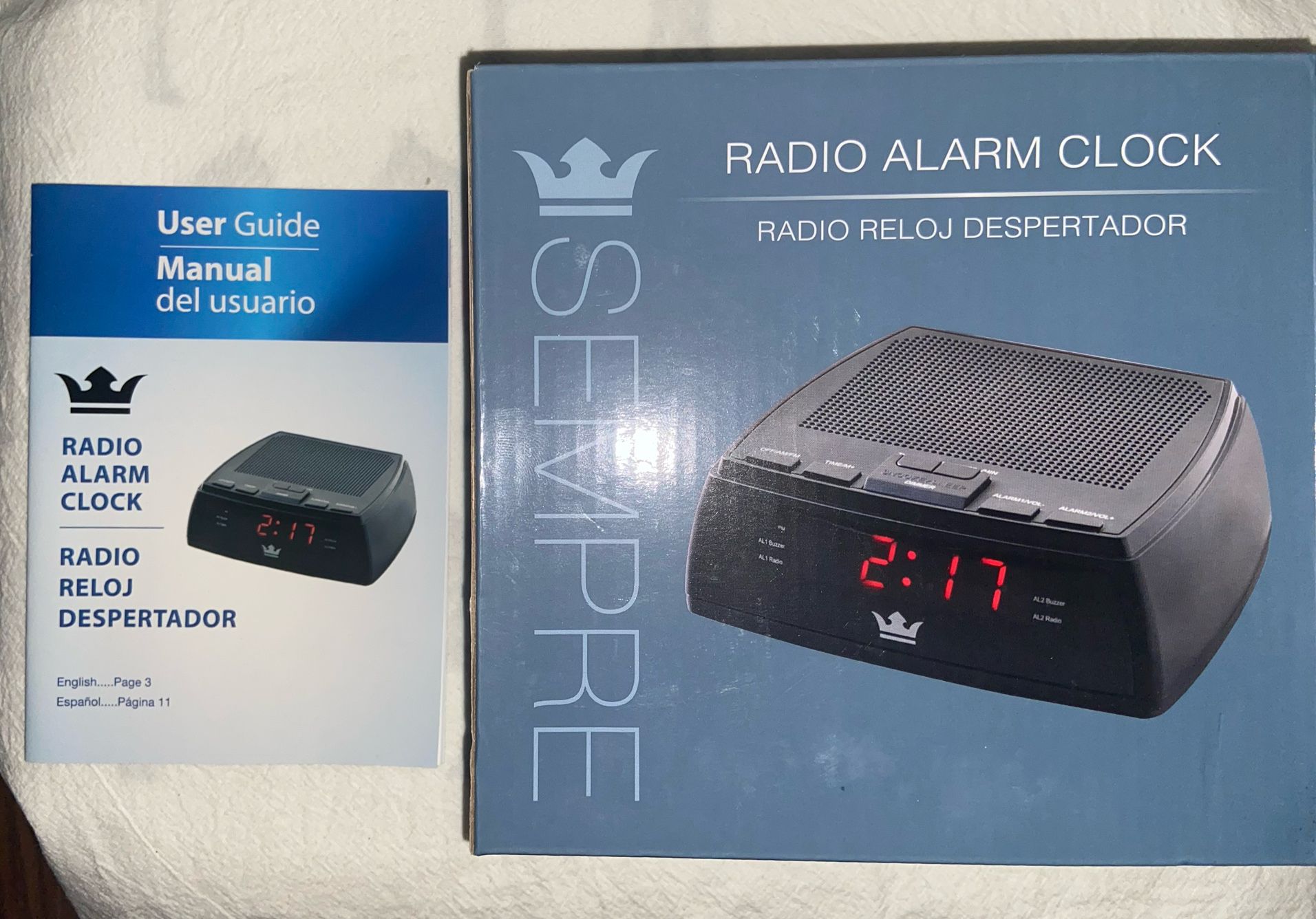 Sempre Clock Radio - 20 Preset Capability & Dual Alarm/snooze/ NEW