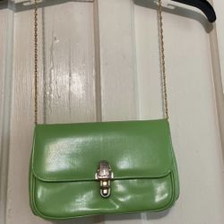 Vintage green with gold chain women’s purse