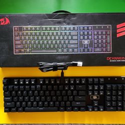 Redragon K556 PRO RGB LED Backlit Wired Mechanical Gaming Keyboard, 104 Keys!