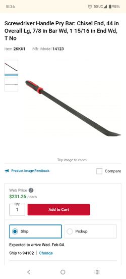 Screwdriver Handle Pry Bar