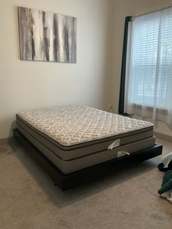 Free Queen Mattress + Boxspring and Wooden Frame