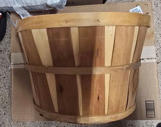 Round Wooden Basket